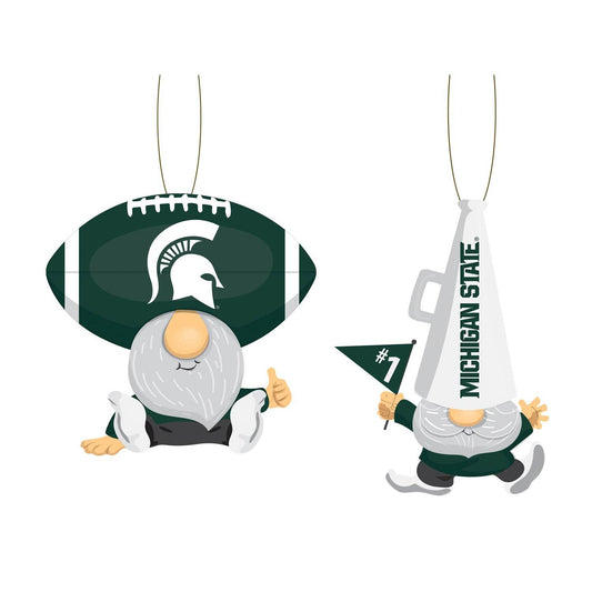 Michigan State Spartans Ornament Gnome Fan 2 Pack Set - ToylandEU