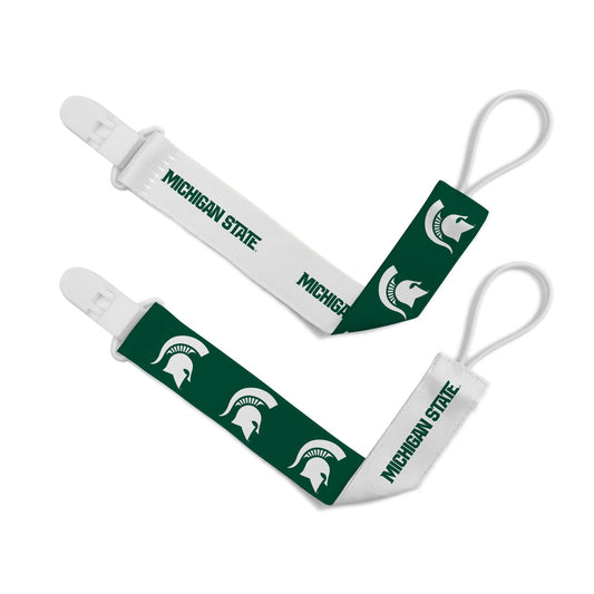 Michigan State Spartans Pacifier Clips 2 Pack Bundle - ToylandEU