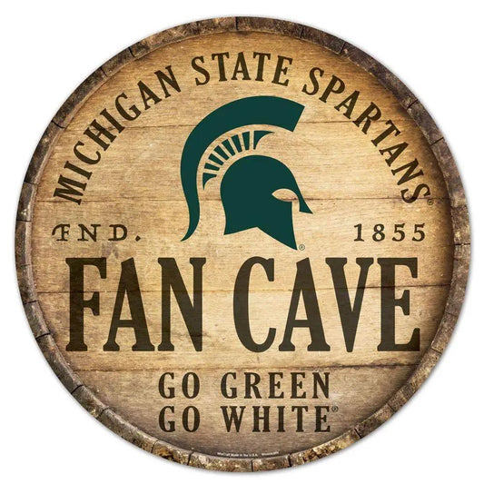  Michigan State Spartans Round Wood Sign 14 Inch Barrel Top -  ToylandEU™