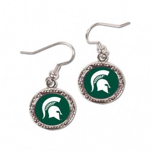 Michigan State Spartans Special Order Round Style Earrings - ToylandEU