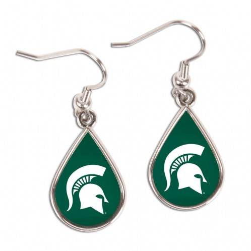 Michigan State Spartans Tear Drop Earrings Special Order - ToylandEU