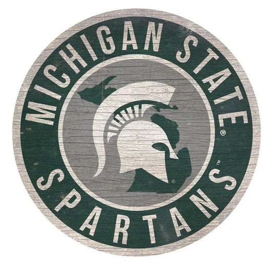  Michigan State Spartans Wood Round Sign 12 Inch Design -  ToylandEU™