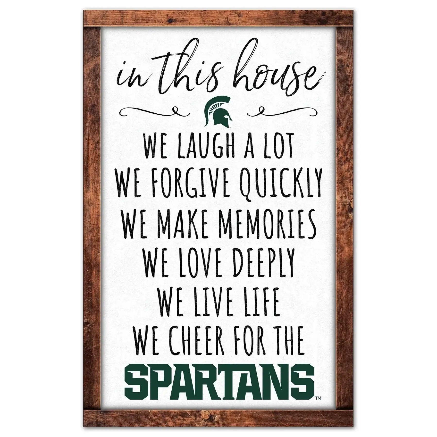  Michigan State Spartans Wood Sign 11x17 In This House -  ToylandEU™