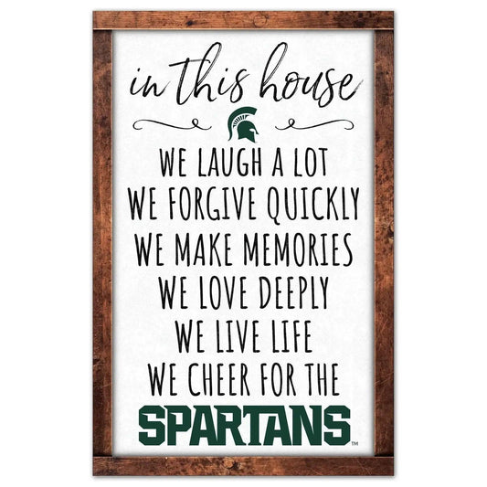 Michigan State Spartans Wood Sign 11x17 In This House -  ToylandEU™