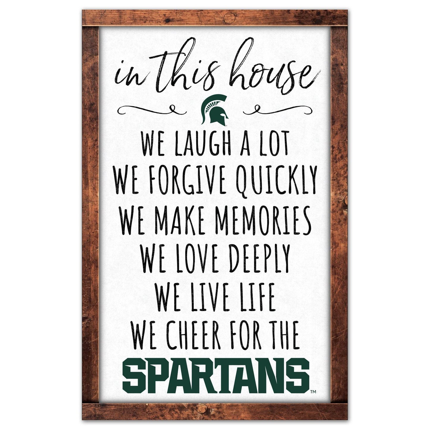 Michigan State Spartans Wood Sign 11x17 In This House - ToylandEU