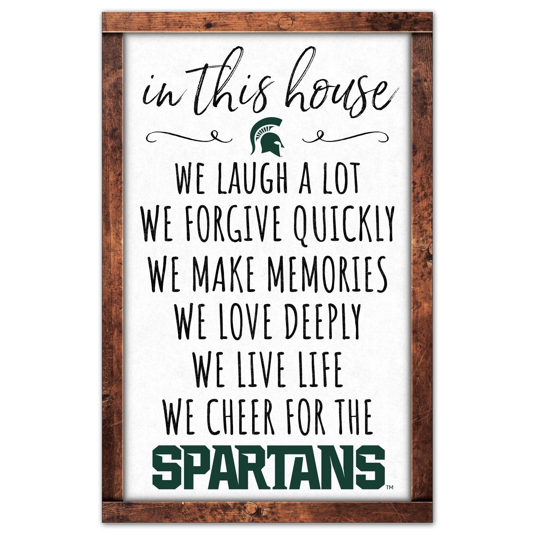 Michigan State Spartans Wood Sign 11x17 In This House - ToylandEU