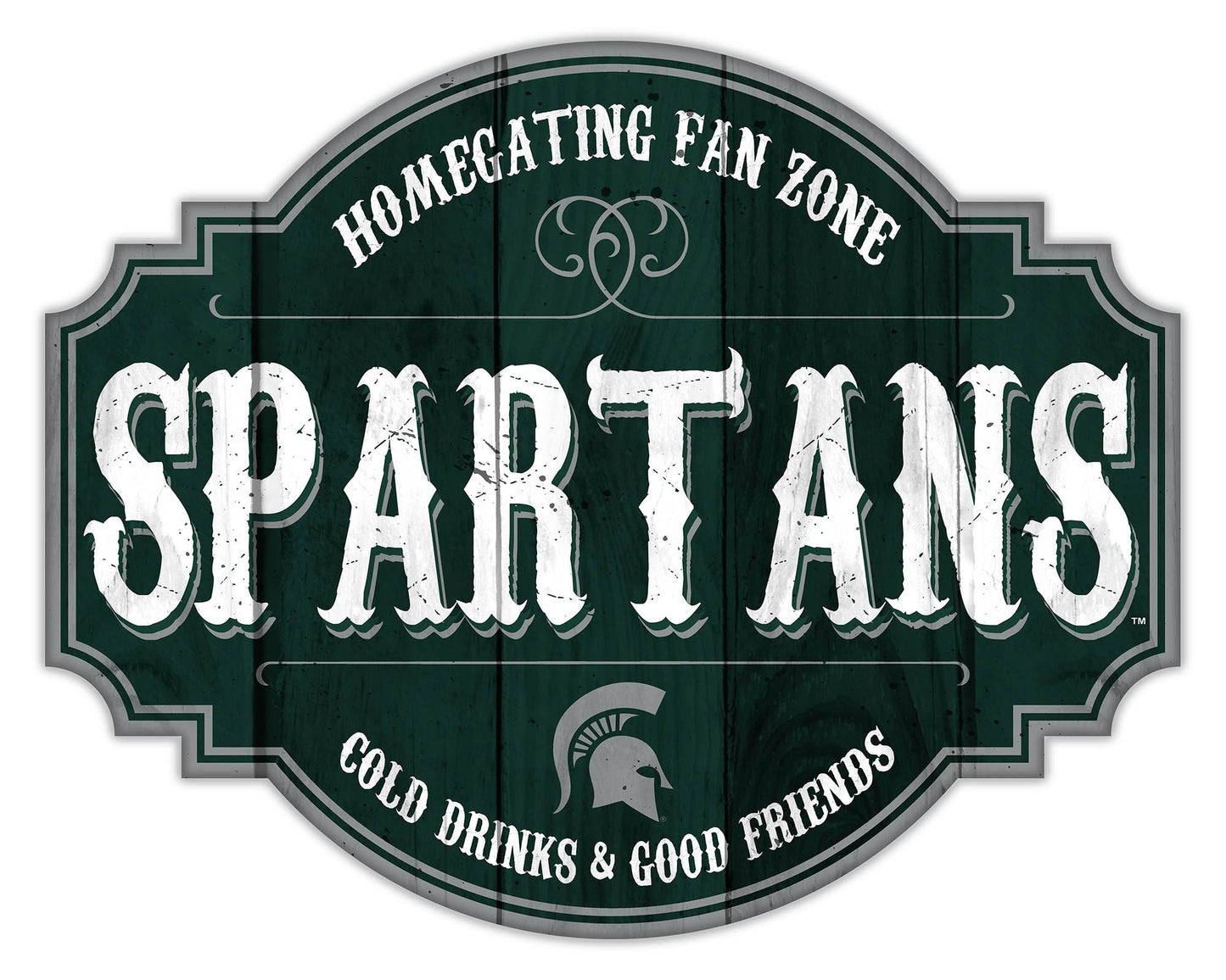 Michigan State Spartans Wood Sign 12 Inch Homegating Tavern - ToylandEU