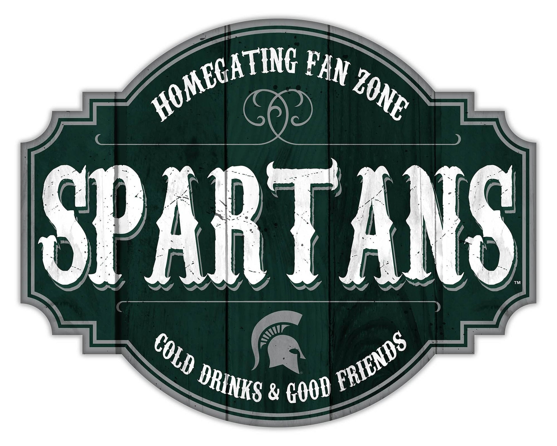 Michigan State Spartans Wood Sign 12 Inch Homegating Tavern - ToylandEU