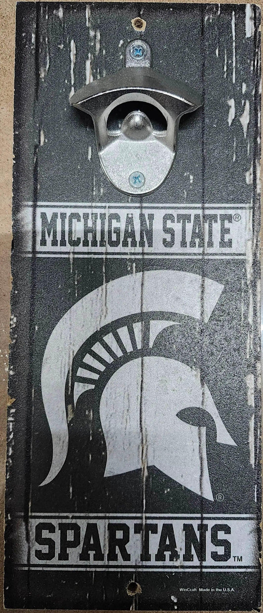  Michigan State Spartans Wood Sign Bottle Opener 5x11 Retro -  ToylandEU™