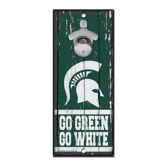  Michigan State Spartans Wood Sign With Bottle Opener 5x11 -  ToylandEU™