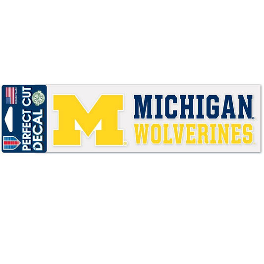 Michigan Wolverines 3x10 Perfect Cut Wordmark Vinyl Decal - ToylandEU