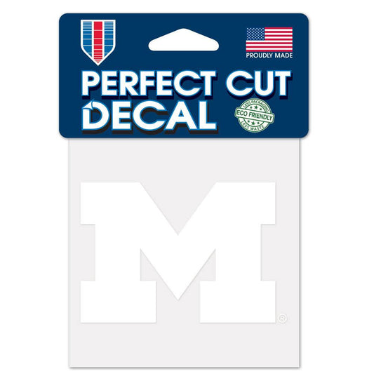 Michigan Wolverines 4x4 Decal White Premium Cut Sticker - ToylandEU