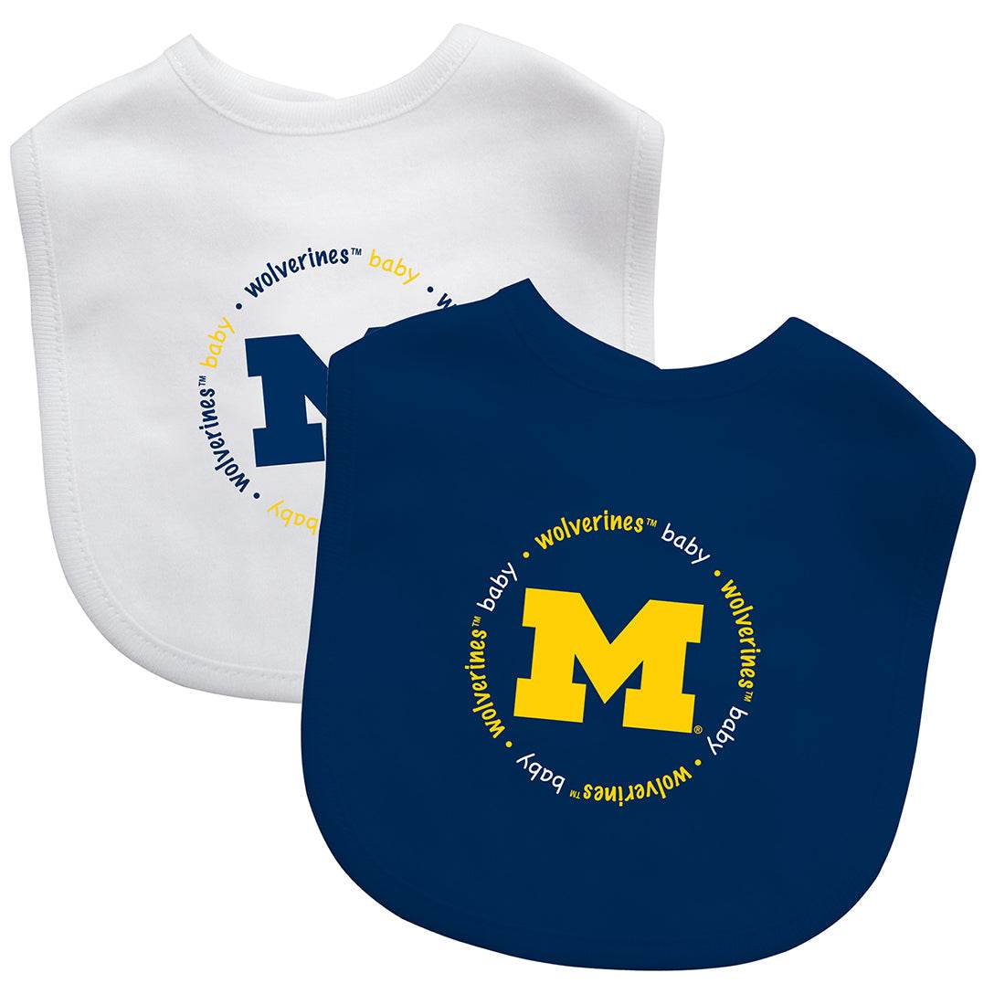 Michigan Wolverines Baby Bibs 2 Pack Officially Licensed - ToylandEU