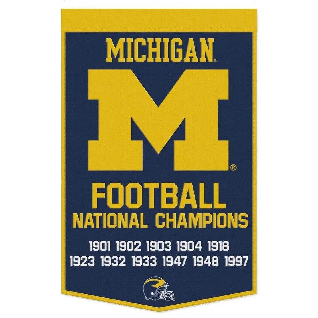  Michigan Wolverines Banner Wool 24x38 Dynasty Champ Design -  ToylandEU™