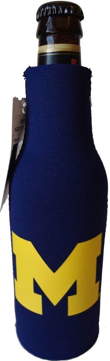 Michigan Wolverines Bottle Holder Blue Neoprene Sleeve - ToylandEU