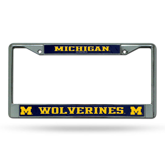 Michigan Wolverines Chrome License Plate Frame With Insert - ToylandEU