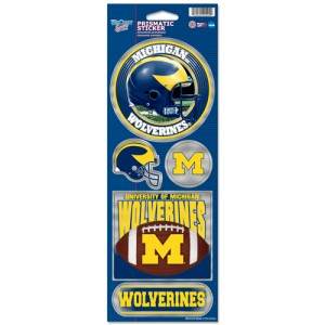 Michigan Wolverines Cracked Ice Prismatic Die Cut Stickers - ToylandEU