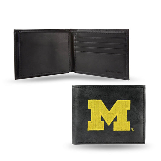 Michigan Wolverines Embroidered Leather Billfold Gift - ToylandEU