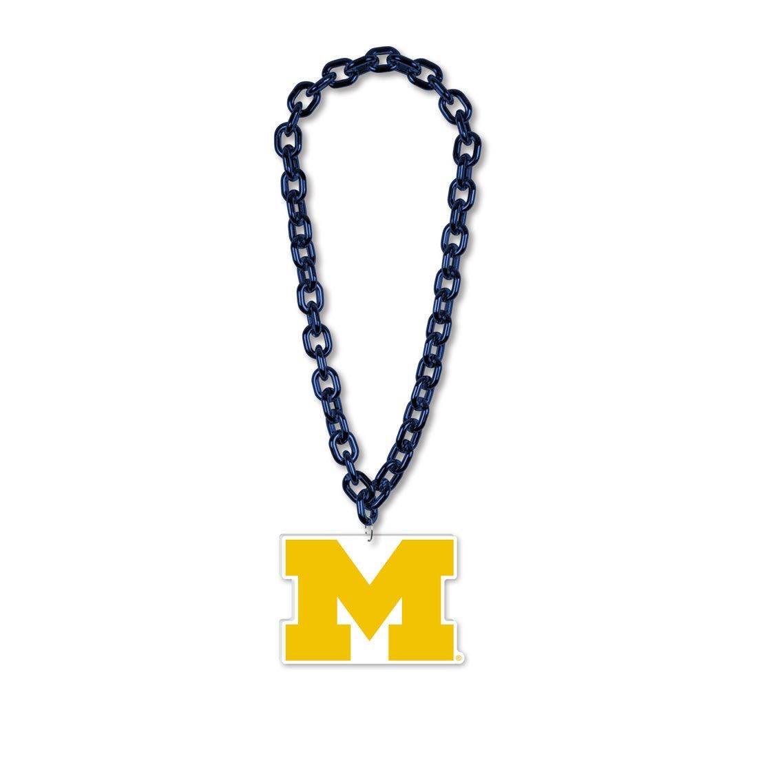 Michigan Wolverines Foam Logo Necklace With 38 Inch Chain - ToylandEU