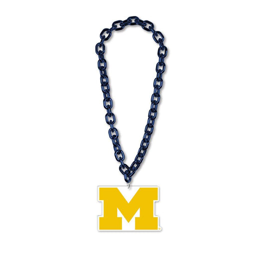 Michigan Wolverines Foam Logo Necklace With 38 Inch Chain - ToylandEU