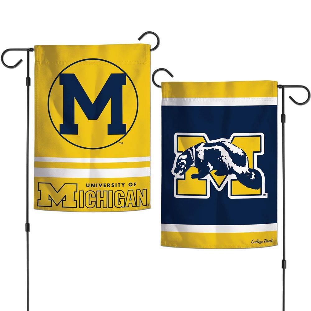 Michigan Wolverines Garden Flag 12x18 2 Sided College Vault - ToylandEU