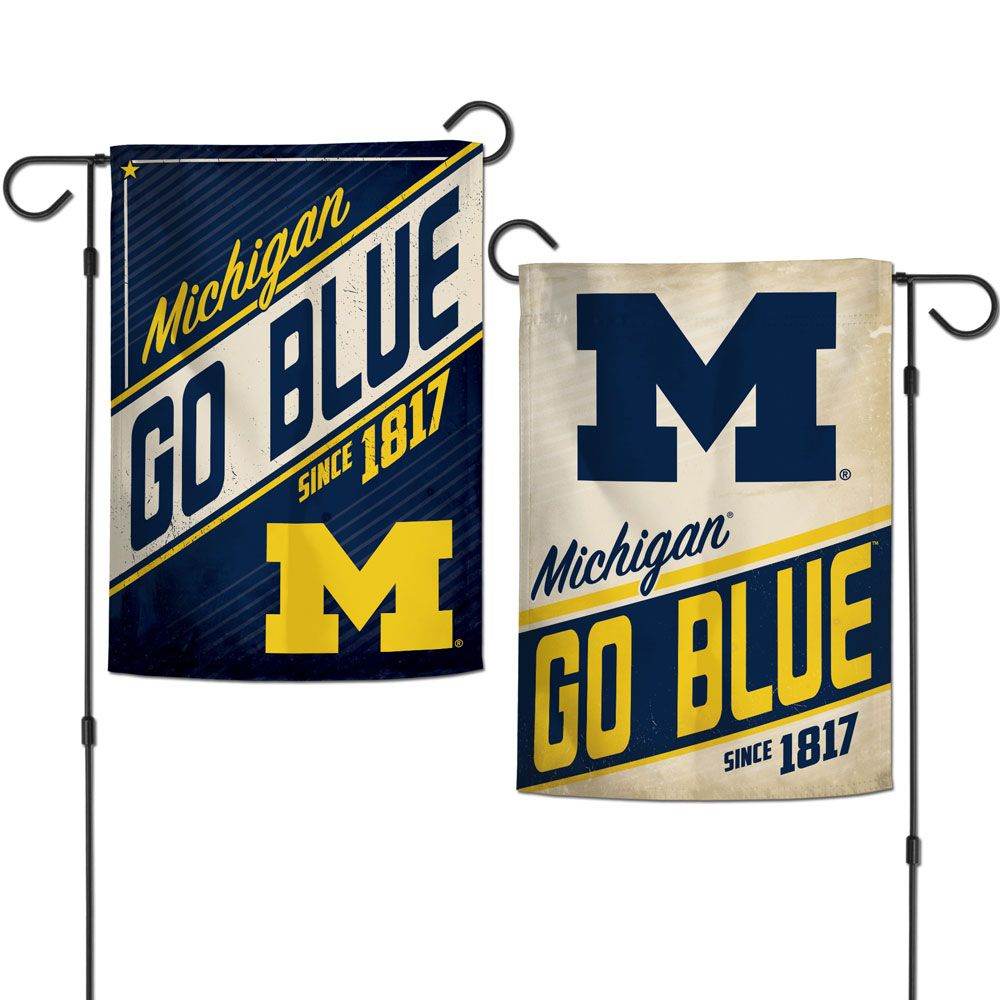 Michigan Wolverines Garden Flag 12x18 2 Sided Retro Design - ToylandEU