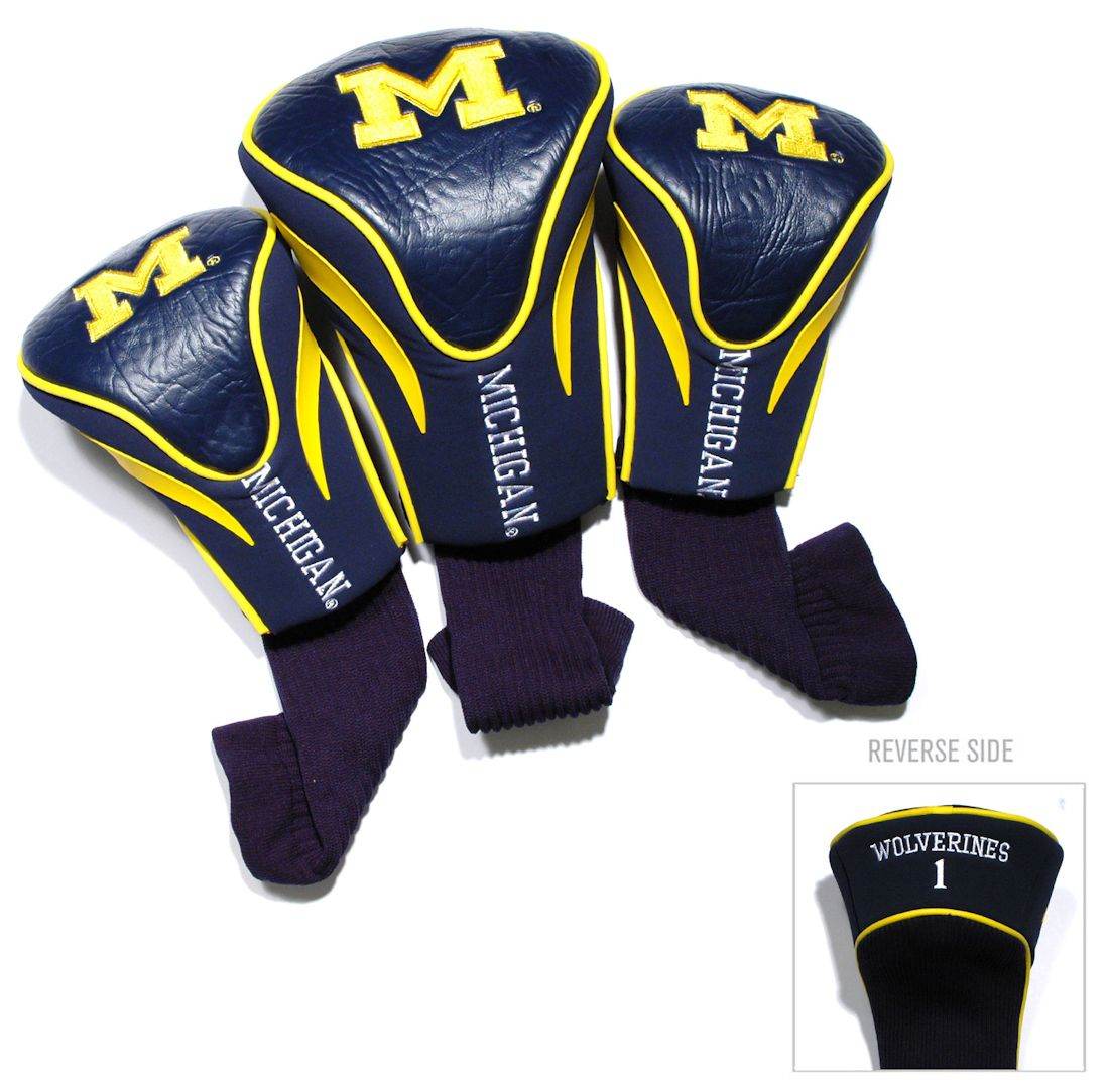 Michigan Wolverines Golf Club 3 Piece Contour Headcover Set - Special Order - ToylandEU