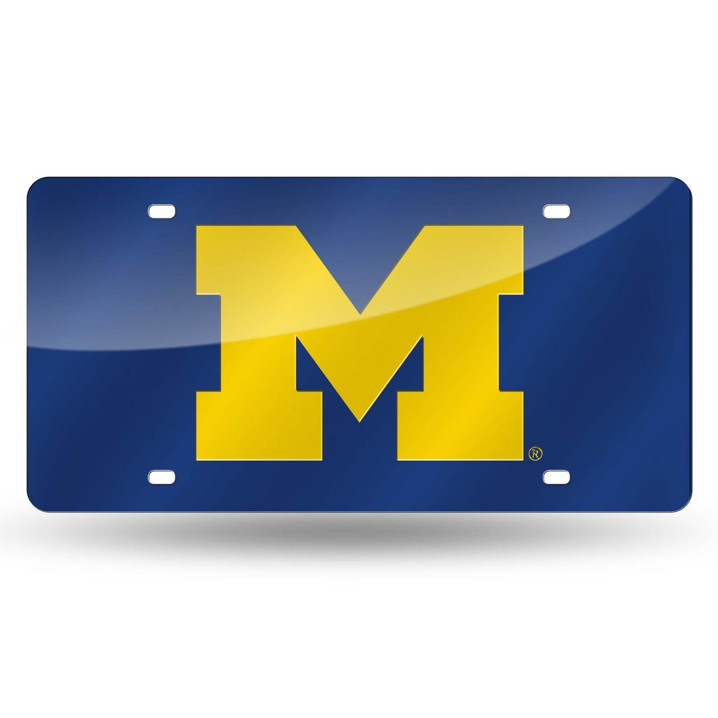 Michigan Wolverines License Plate Laser Cut Blue Emblem - ToylandEU