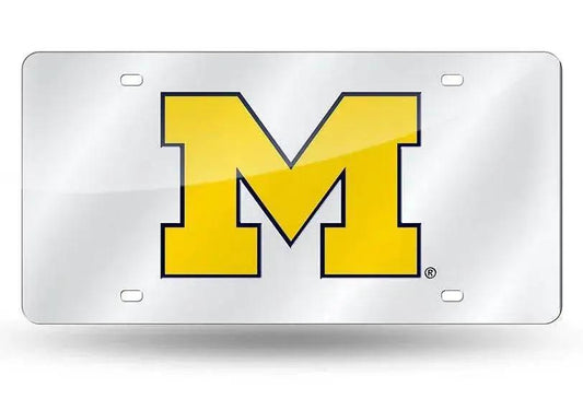  Michigan Wolverines License Plate Laser Cut Silver Mirror -  ToylandEU™