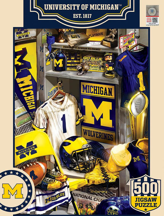 Michigan Wolverines Locker Room Puzzle 500 Piece Keepsake - ToylandEU