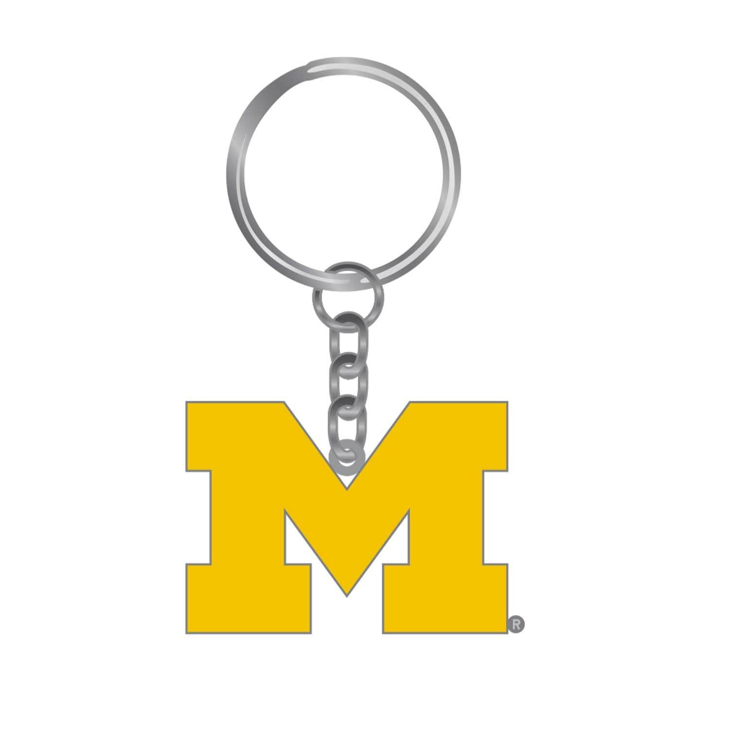 Michigan Wolverines Logo Keychain Featuring Durable Metal - ToylandEU