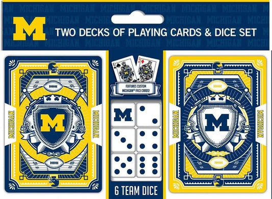  Michigan Wolverines Playing Cards and Dice Set Bundle -  ToylandEU™