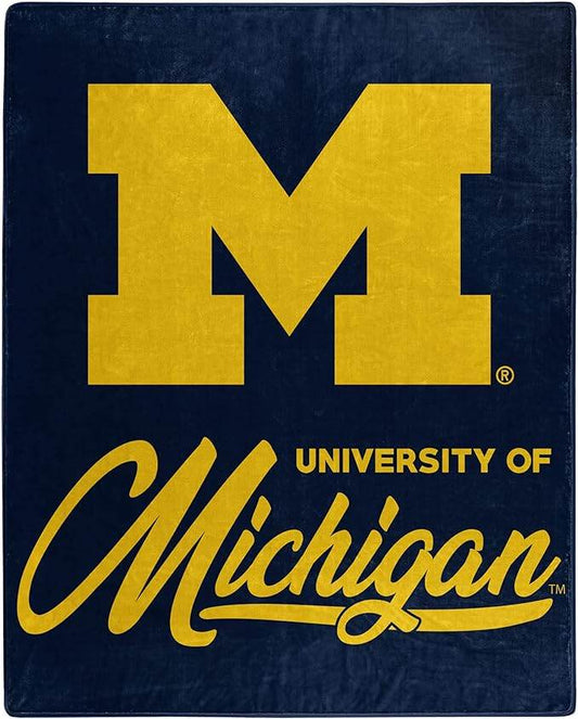Michigan Wolverines Raschel Blanket 50x60 Signature - ToylandEU