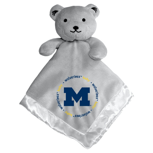 Michigan Wolverines Security Bear Gray Plush Satin Lining - ToylandEU