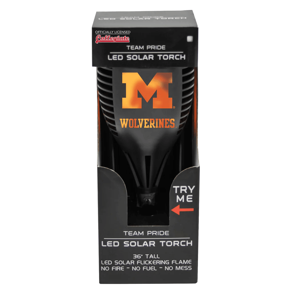 Michigan Wolverines Solar Torch LED Outdoor Yard Light - ToylandEU