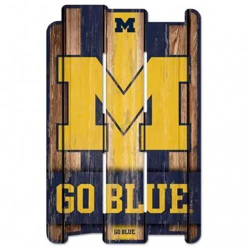  Michigan Wolverines Wood Fence Sign 11x17 Retro Style -  ToylandEU™