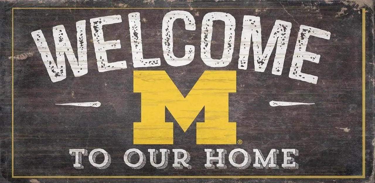  Michigan Wolverines Wood Sign 6x12 Welcome Home Design -  ToylandEU™