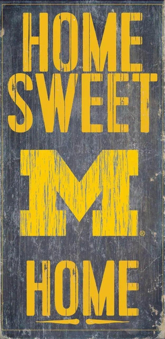  Michigan Wolverines Wood Sign Home Sweet Home 6x12 -  ToylandEU™