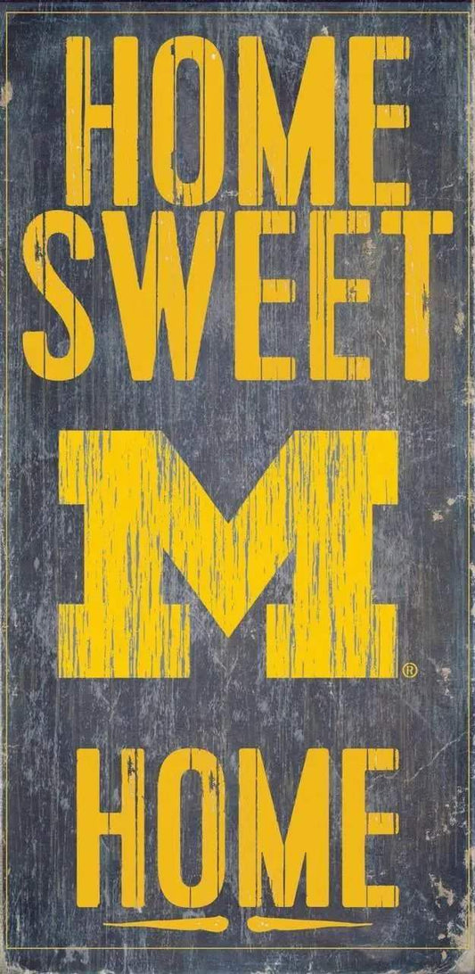  Michigan Wolverines Wood Sign Home Sweet Home 6x12 -  ToylandEU™