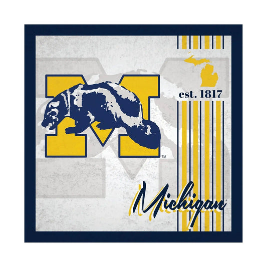  Michigan Wolverines Wooden Sign 10x10 Album Design Plaque -  ToylandEU™