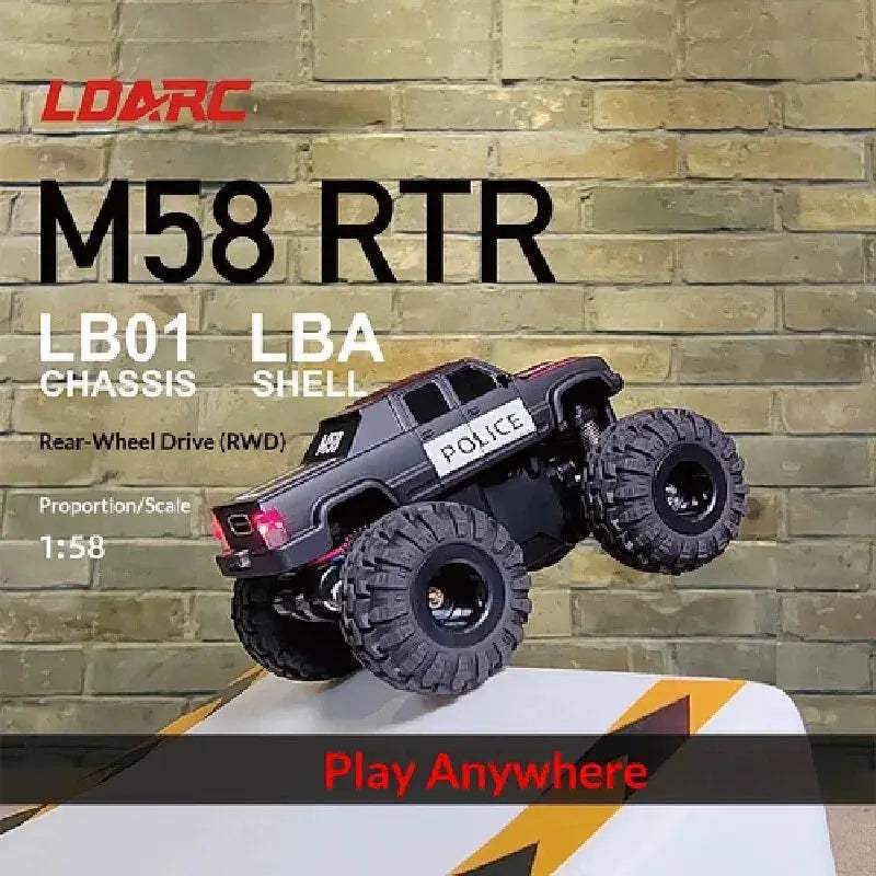 Micro Monster Truck RC Car Desktop Mini 1to58 RTR Transmitter - ToylandEU