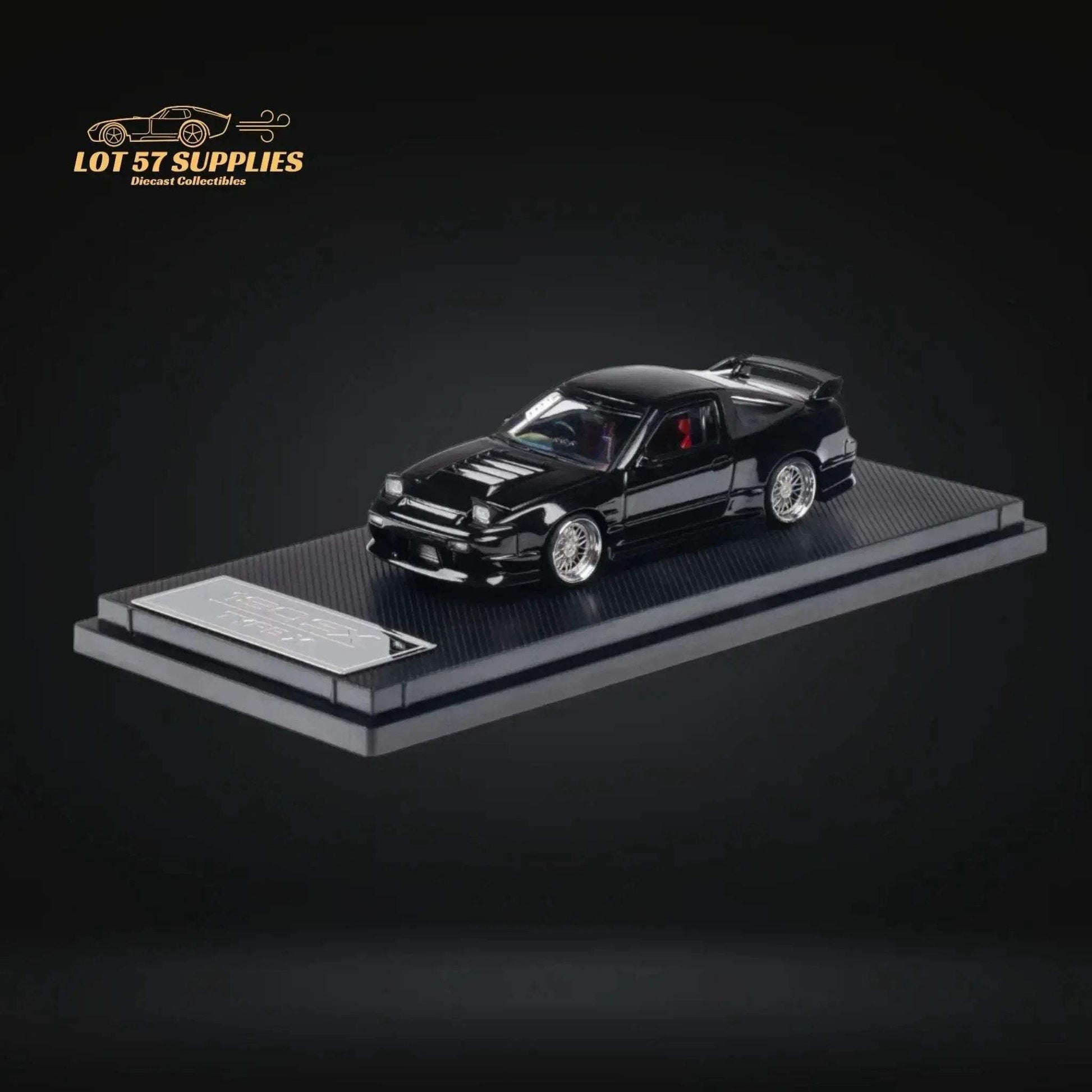 MicroTurbo Custom 180SX Type X Metallic Black 1:64 MT64180SXBLK - ToylandEU