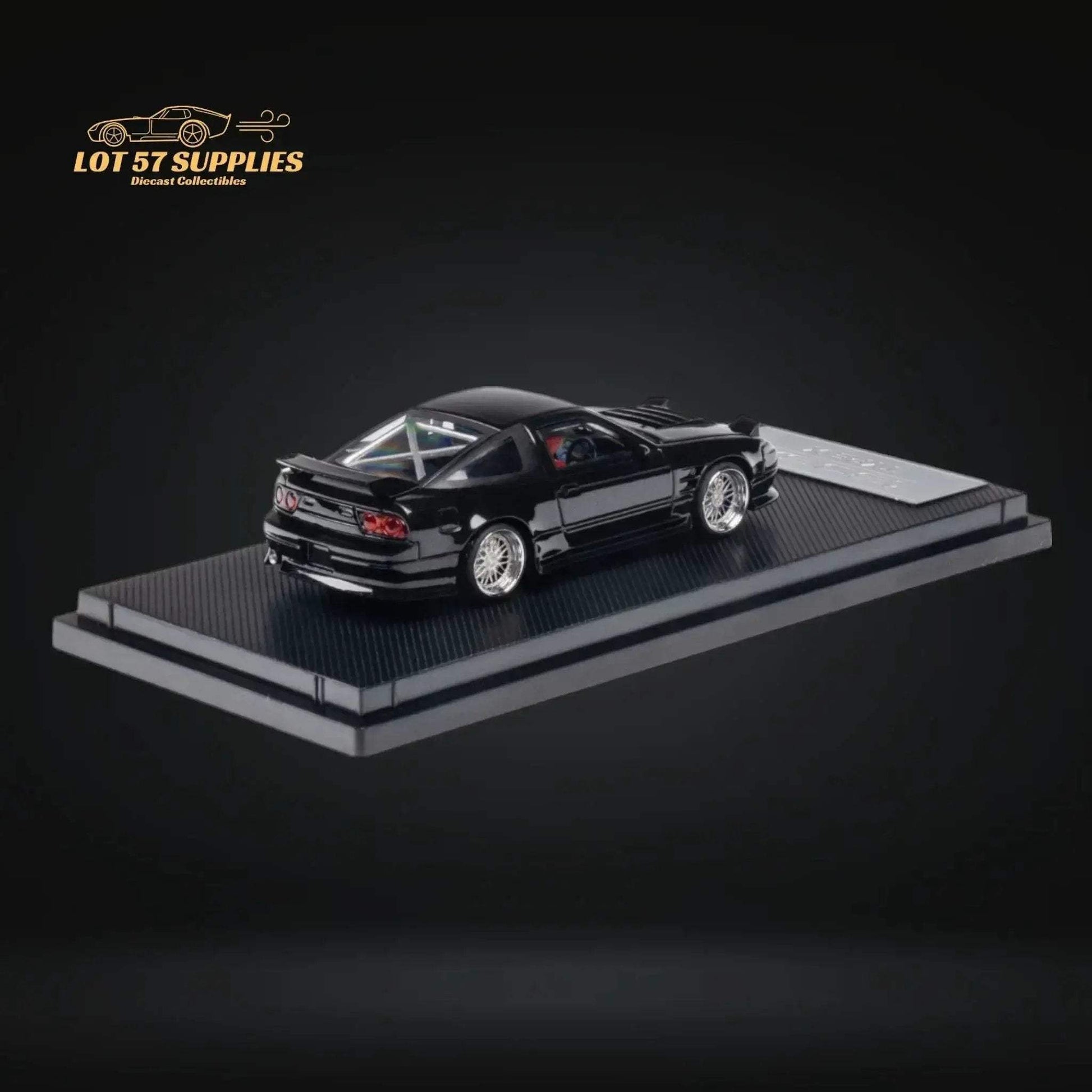 MicroTurbo Custom 180SX Type X Metallic Black 1:64 MT64180SXBLK - ToylandEU