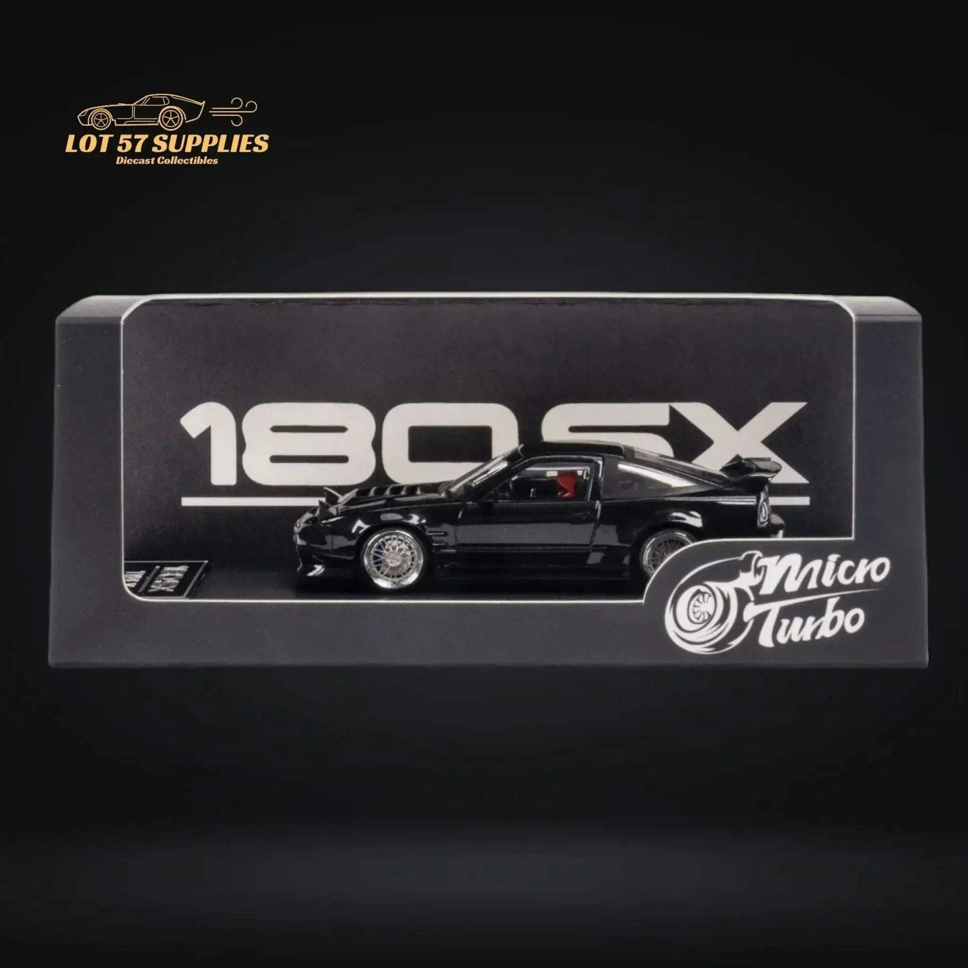 MicroTurbo Custom 180SX Type X Metallic Black 1:64 MT64180SXBLK - ToylandEU