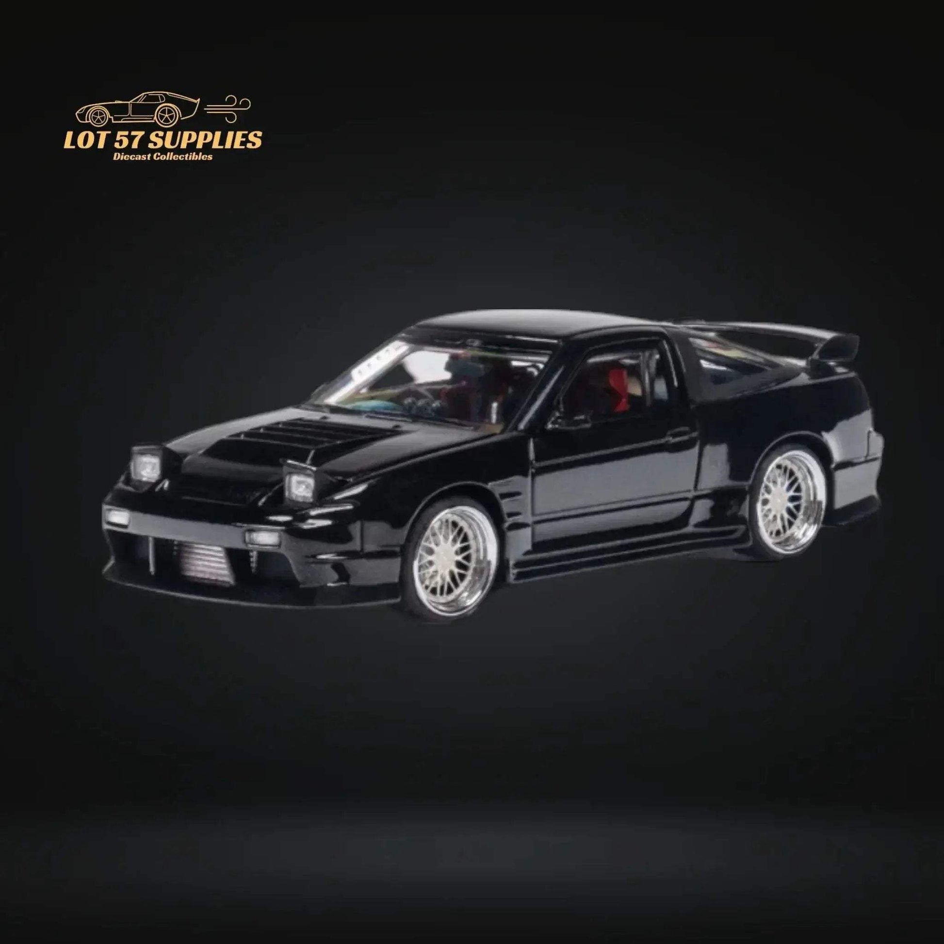 MicroTurbo Custom 180SX Type X Metallic Black 1:64 MT64180SXBLK - ToylandEU