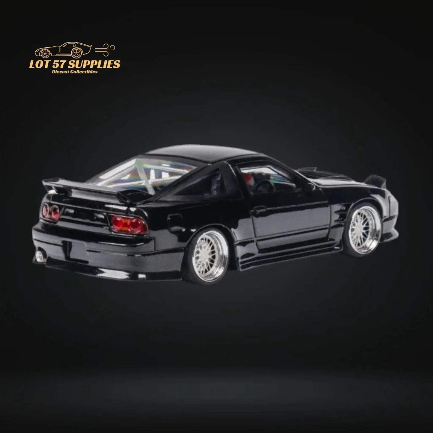 MicroTurbo Custom 180SX Type X Metallic Black 1:64 MT64180SXBLK - ToylandEU