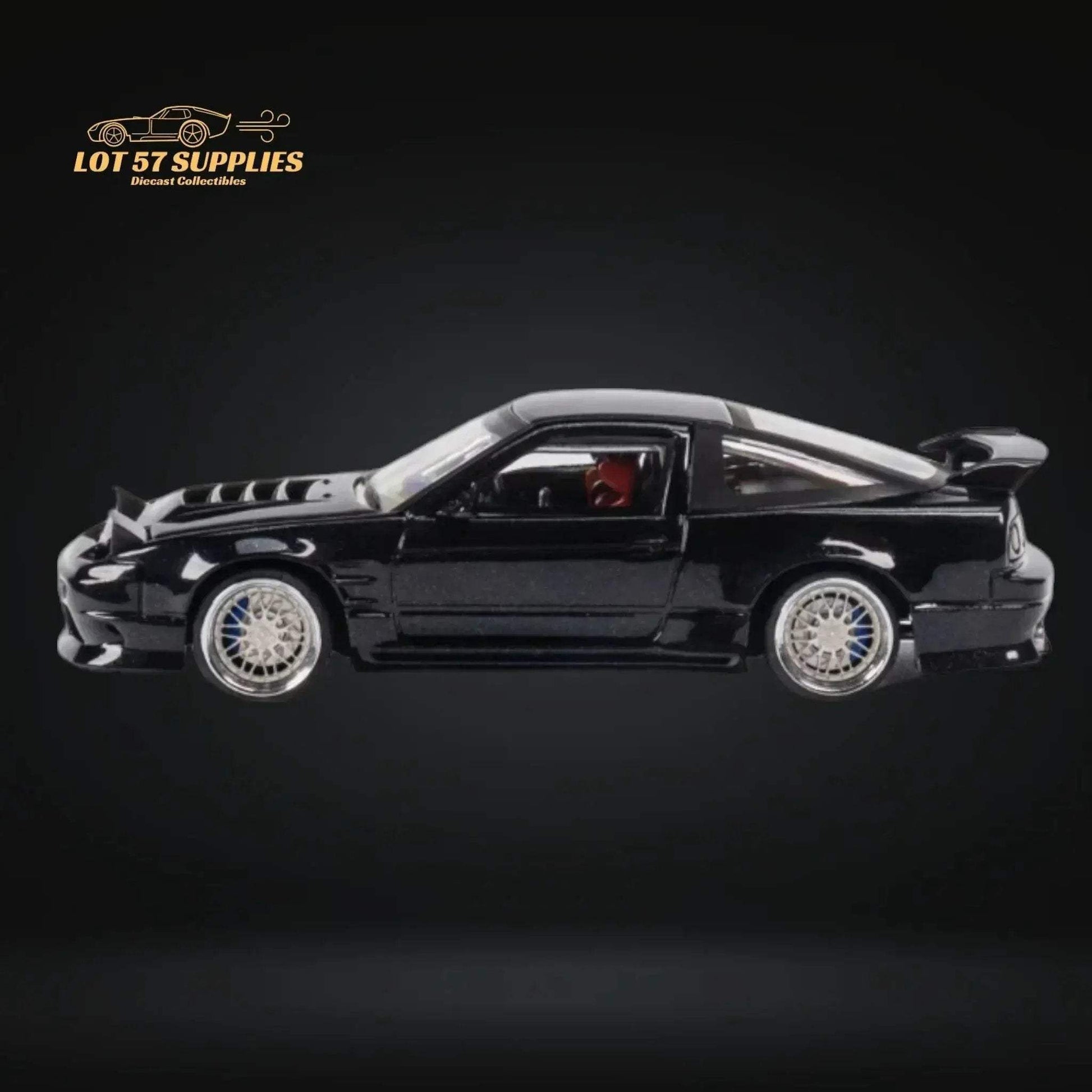 MicroTurbo Custom 180SX Type X Metallic Black 1:64 MT64180SXBLK - ToylandEU