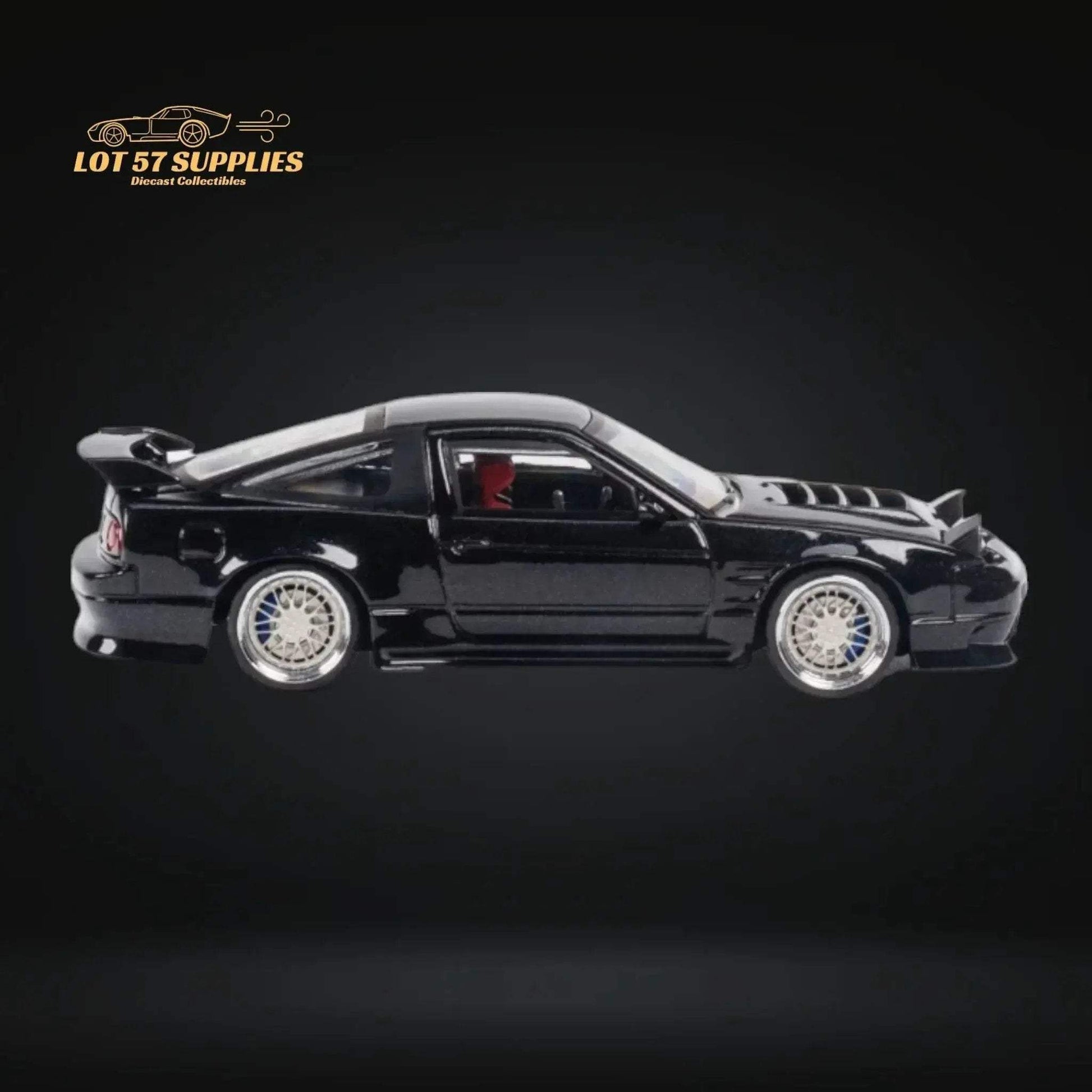 MicroTurbo Custom 180SX Type X Metallic Black 1:64 MT64180SXBLK - ToylandEU