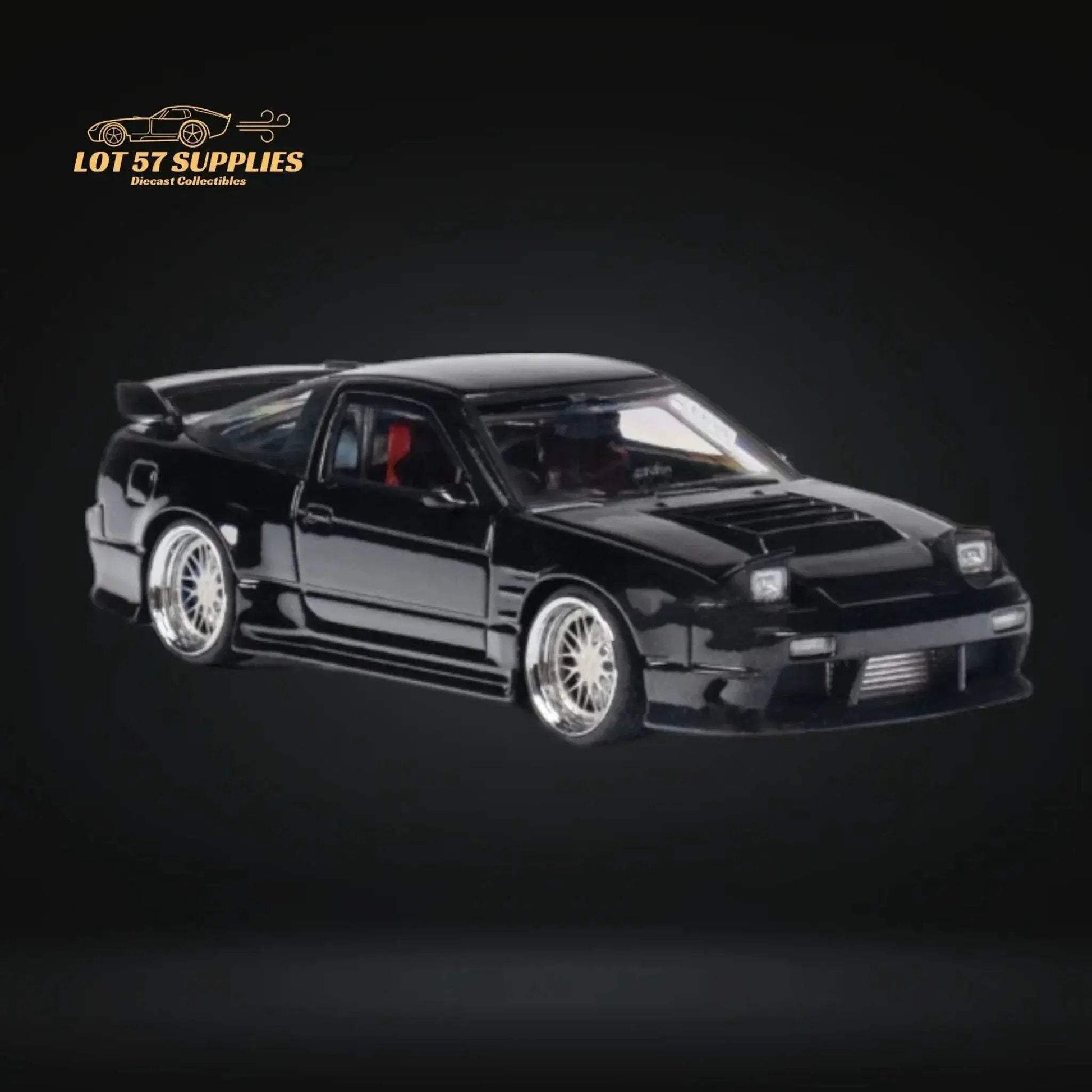 MicroTurbo Custom 180SX Type X Metallic Black 1:64 MT64180SXBLK - ToylandEU