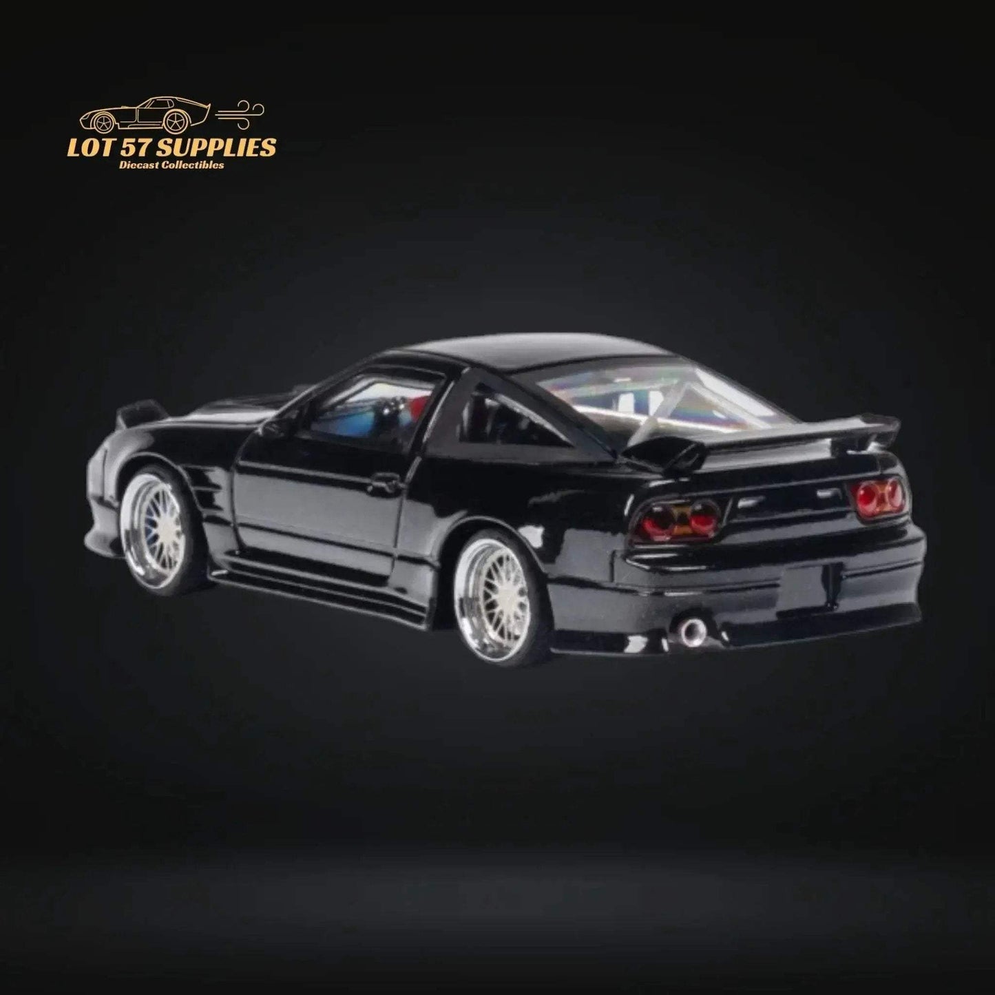 MicroTurbo Custom 180SX Type X Metallic Black 1:64 MT64180SXBLK - ToylandEU